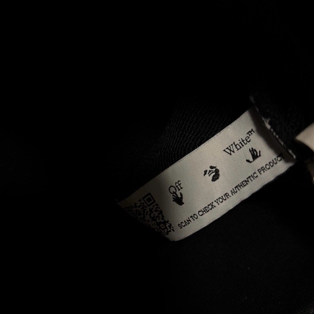 Off-White Black Hoodie with White Accents - Picture 4 of 4